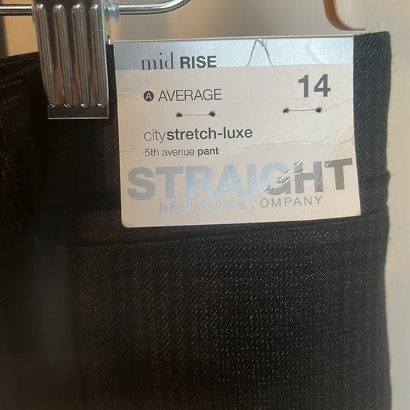 NEW WITH TAGS NEW YORK & CO MID RISE STRETCH STRAIGHT 5th Ave PANTS SIZE 14 - Picture 3 of 8